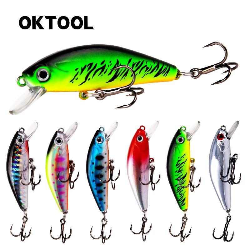 

OKTOOL Minnow 5.5cm 6.7g Plastic Hard Swimbait ABS Fishing Bait Sea Jerkbait Peche Leurres Catchy Jerkbait Wobblers Crankbaits