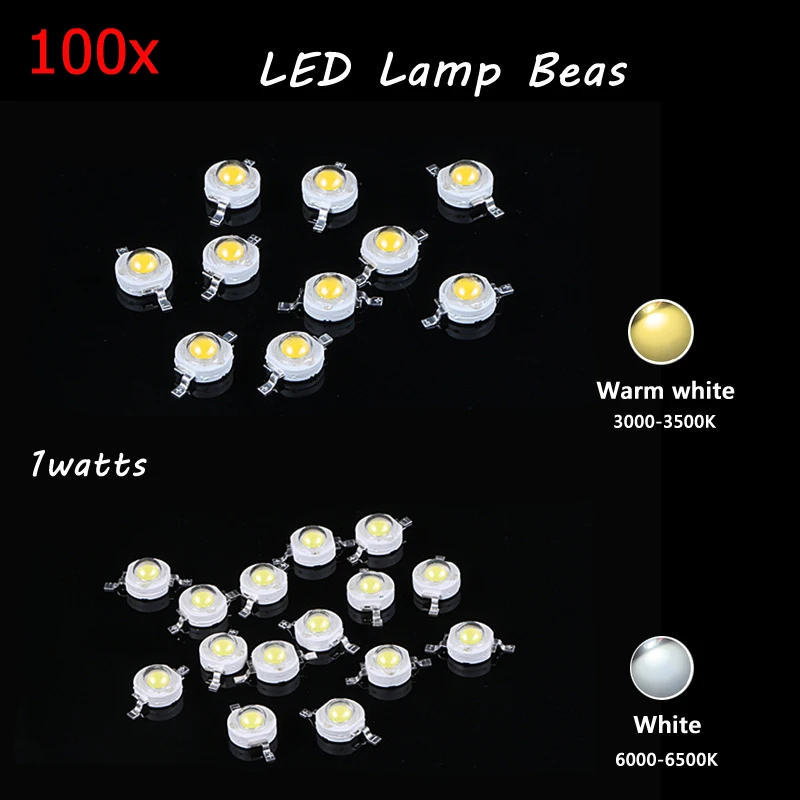 100 шт. светодиодный COB Чип SMD круглые бусины DIY Высокая мощность лампы холодный