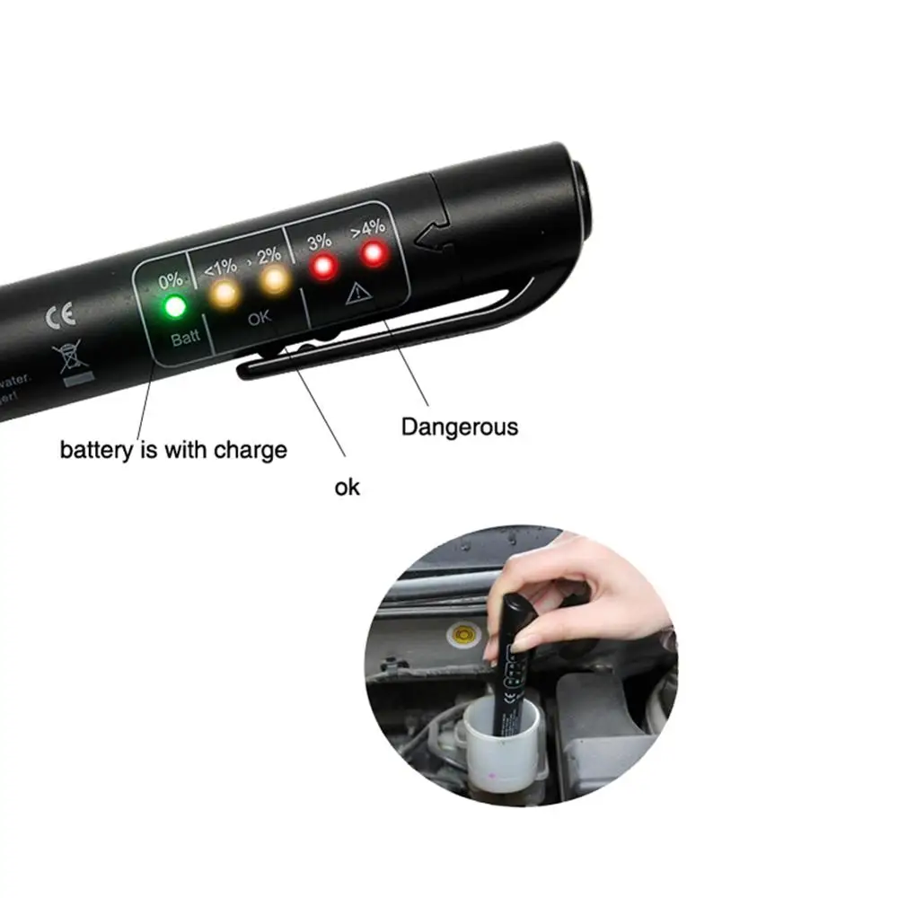 Тестер тормозной жидкости Точный Цифровой тестер для автомобиля DOT3/DOT4/DOT5 ручка