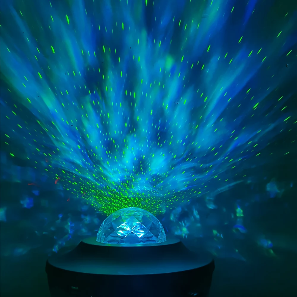 

Projector Lamp LED Star Night Light Wave Sky Starry Galaxy Blueteeth USB Voice Control Music Player Lighting Lamp Birthday