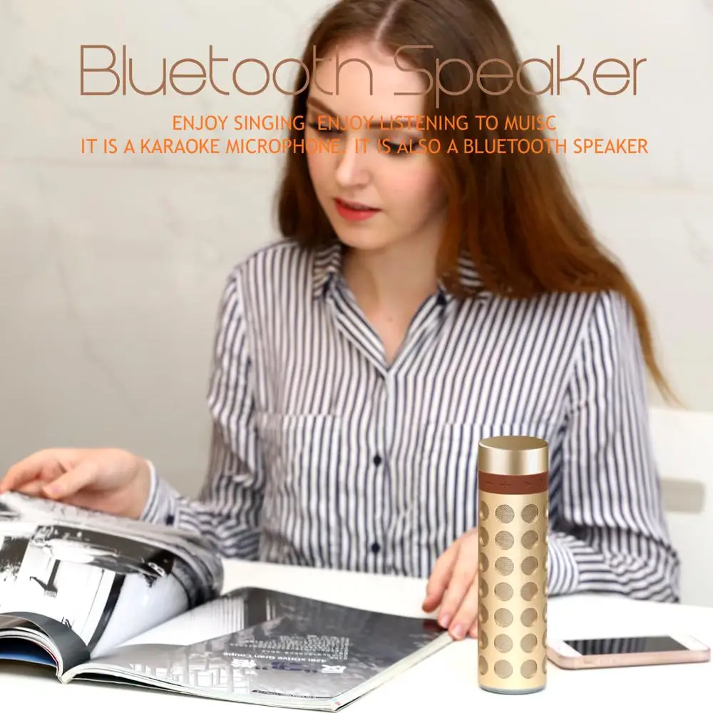 Умный отдельный микрофон 2 в 1 для Bluetooth динамика s и микрофона AUX с поддержкой TF