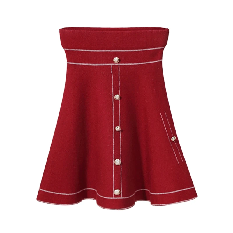 Осень-зима 2020 женская повседневная юбка Trytree с высокой талией однотонная Модная