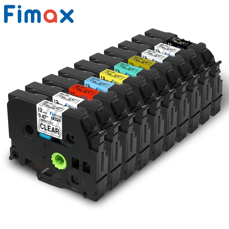 Fimax 12 мм Tze лента для маркировки совместимая с принтерами fot Brother P touch Tze231 Touch
