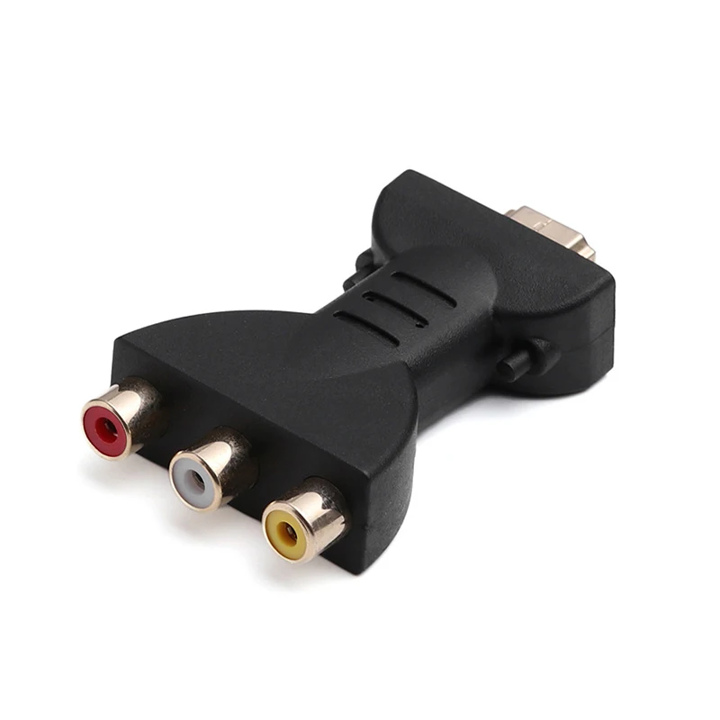 Позолоченный HDMI штекер 3 RGB RCA видео аудио адаптер AV компонентный конвертер для 720P