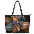 Стильные сумочки, женские повседневные сумки-мессенджеры, кожаные сумки-тоут через плечо с объемным цветком Aqua Geranium, красивые большие женские сумки