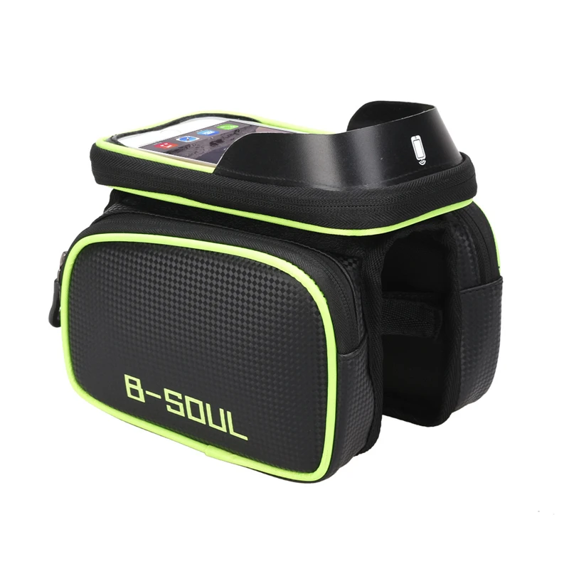 

B-SOUL bicycle bag front beam bag waterproof mountain bike saddle bag mobile phone bag upper tube bag riding bag accessories