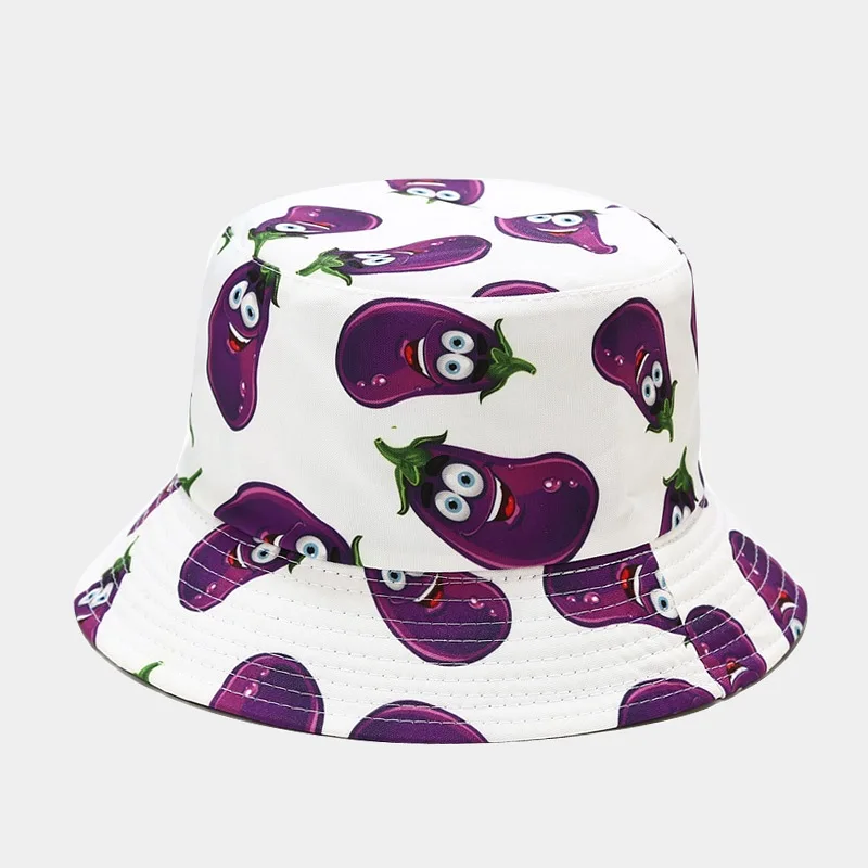 

Fashion Cartoon Printed Cute Bucket Hat Summer Reversible Fishermant Hat For Women Men Street Hip Hop Fishing Cap Gorro
