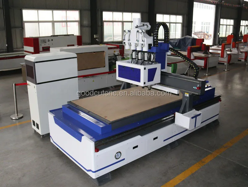 

1325 cnc router multi heads machine for wood kitchen cabinet door carving