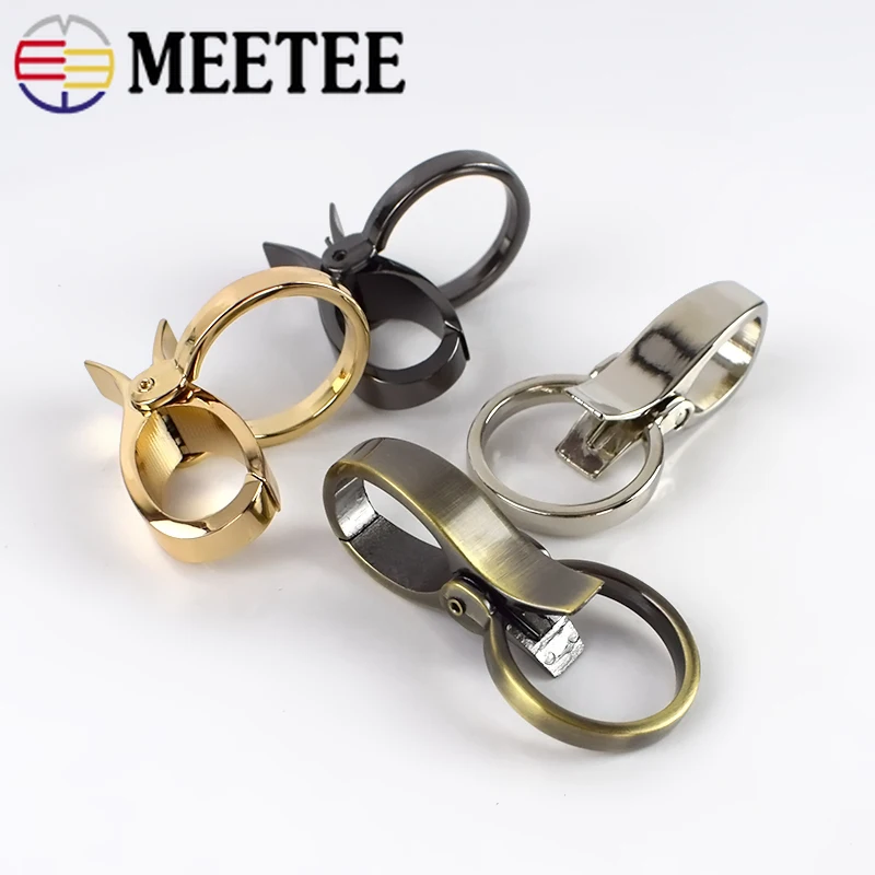 Meetee 4/10 шт id25мм металлические сумки с пряжкой на ремешке застежкой лобстером DIY