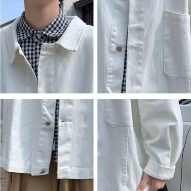 

Men Jackets Safari Style Harajuku Hip-pop Street Wear Single-breasted Baggy Large Size 3XL Male Ins Retro Trendy Jacket Coat New