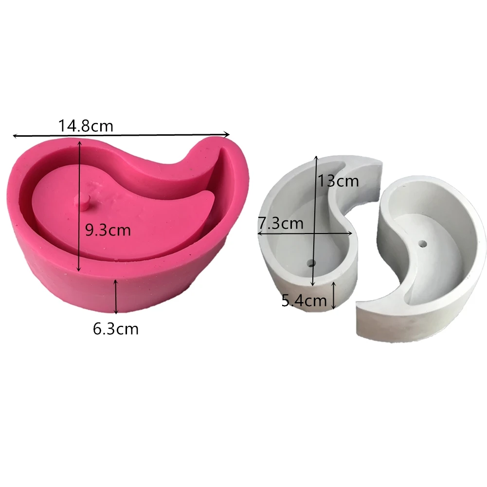 Креативный в форме запятой DIY силиконовая форма бетонный цветочный горшок