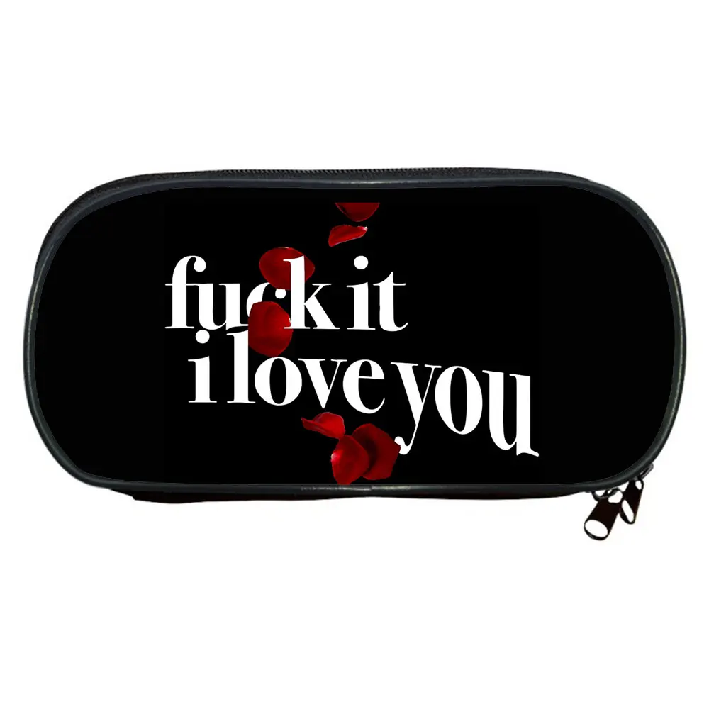 

Lana Del Rey fuck i love you Pencil Case Cartoon Cosplay Large Capacity Students Pencil Box Wallet Makeup Bag School Supplies