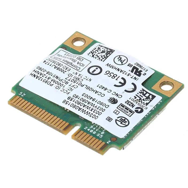 Двухдиапазонная беспроводная карта Wi-Fi 5100 512AN_HMW Mini PCI-e Wlan сетевая адаптер |