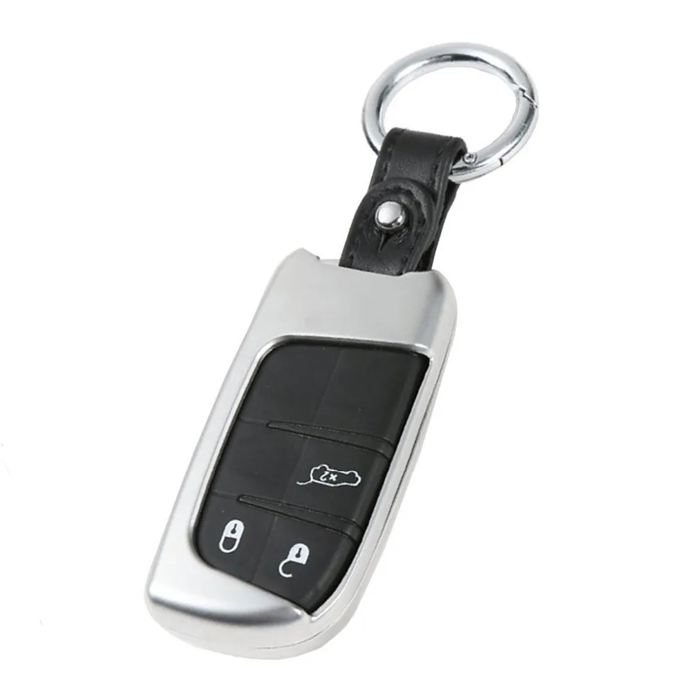 Chuang Qian Remote Control Key Fob Cover Silver Hard Zinc Alloy Keychain Case Shell for Jeep Renegade all years (Silver) | Автомобили и