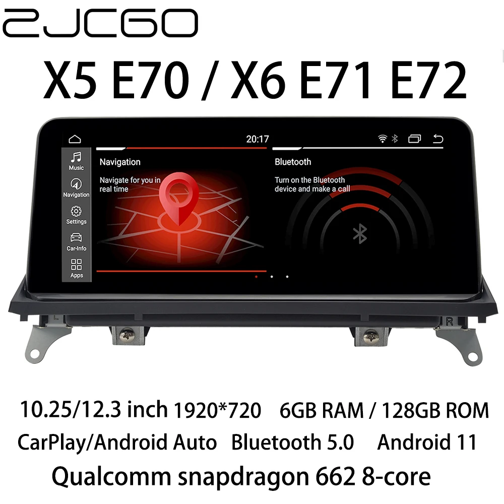 ZJCGO Автомобильный мультимедийный плеер стерео GPS радио навигация NAVI 12 3 Android 11