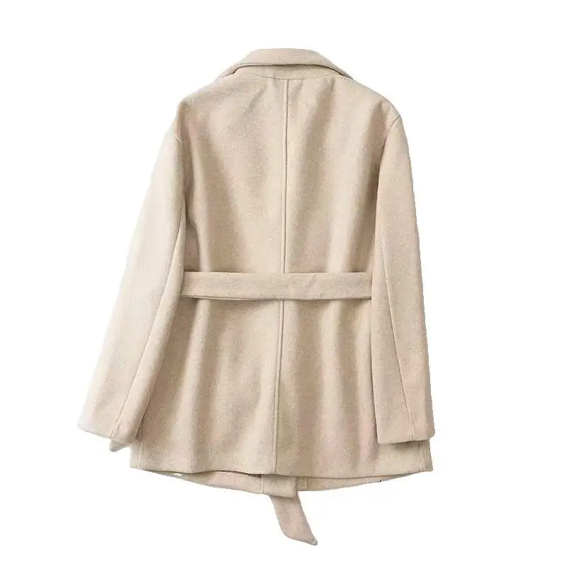 Женское шерстяное пальто элегантные модные женские бежевые куртки 2020 Женская
