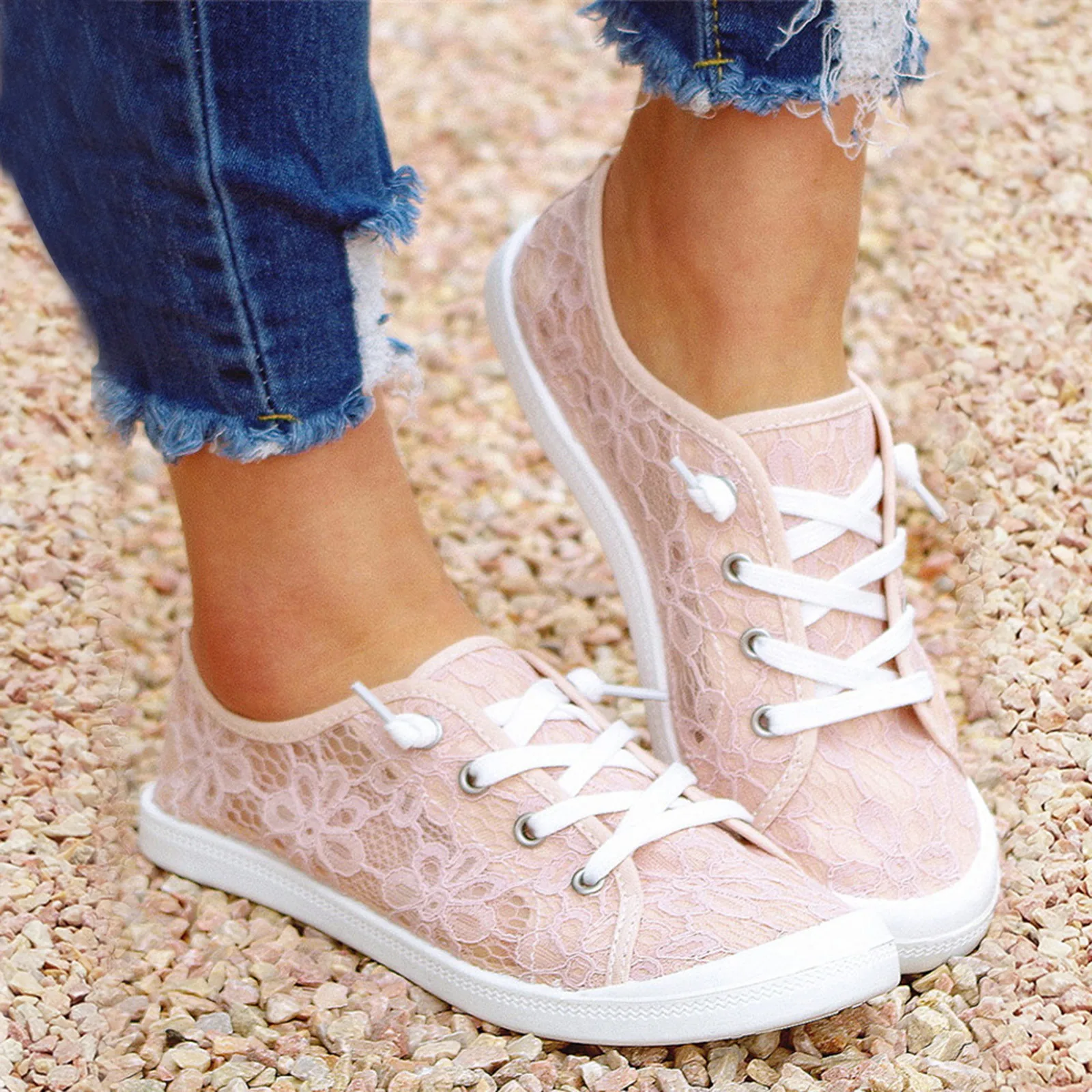 Женские кроссовки без шнуровки Вулканизированная подошва плоская дышащие