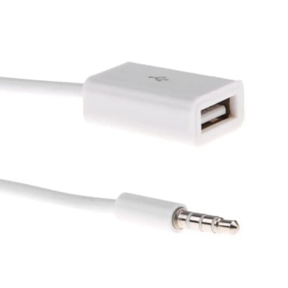 Car MP3 3.5mm Headphone Male To USB Port Adapter AUX Jack Audio Input Cord Cable in stock | Электроника