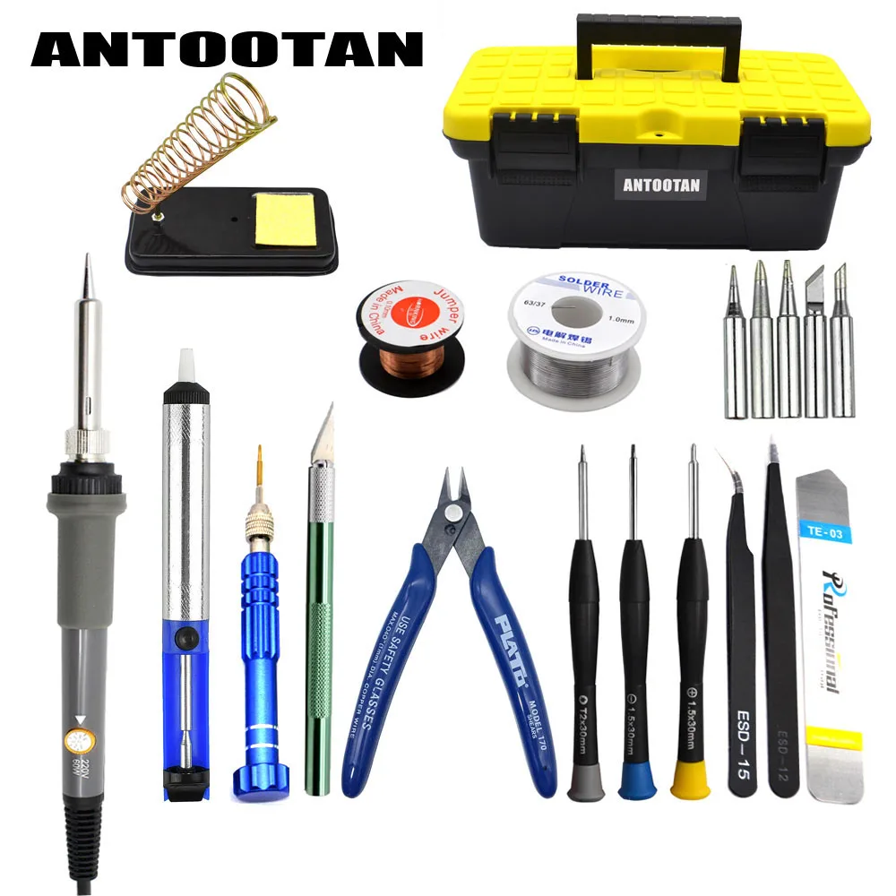 Электрический паяльник с регулируемой температурой 220 В 60 Вт|soldering iron adjustable|electric