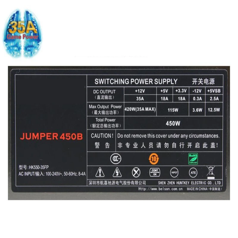 Preise Neue Original NETZTEIL Für Huntkey Intel Aktive PFC 80plus Bronze Netzteil Huhn Mute Power Versorgung 450W Power Versorgung Jumper 450B