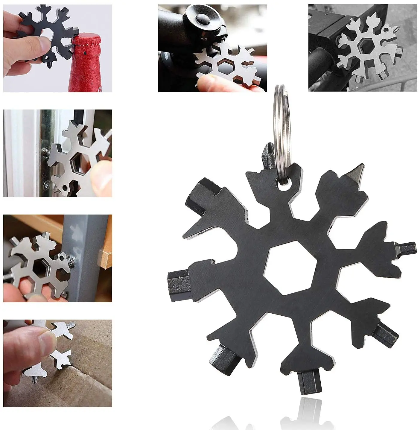 18 в 1 Снежинка Мульти Карманный инструмент брелок шестигранный ключ