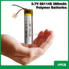 3,7 V 380mAh 601148 литий-полимерный Li-Po перезаряжаемый литий-ионный аккумулятор для Mp3 MP4 MP5 GPS Vedio Game toys