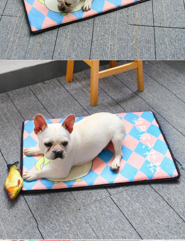New Portable Summer Ice Silk Pad Pet Cooling Mat Cat Dog Bed Floor Nest Breathable | Дом и сад