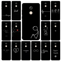fhnblj abstract line face art dark fashion phone case for redmi note 4 5 6 8 9 pro max 4x 5a 9s case