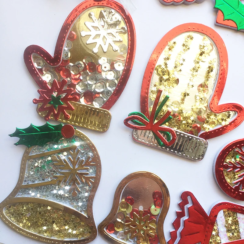 Металлические режущие штампы трафарет Рождественская елка свеча встряхивание