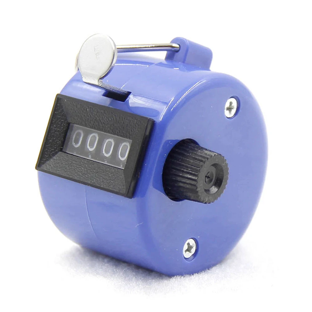 

4 Clicker Digit Number Manual Mechanical Clicking Hand Counter Display Counting Tally Clicker Timer Soccer Golf Counter new