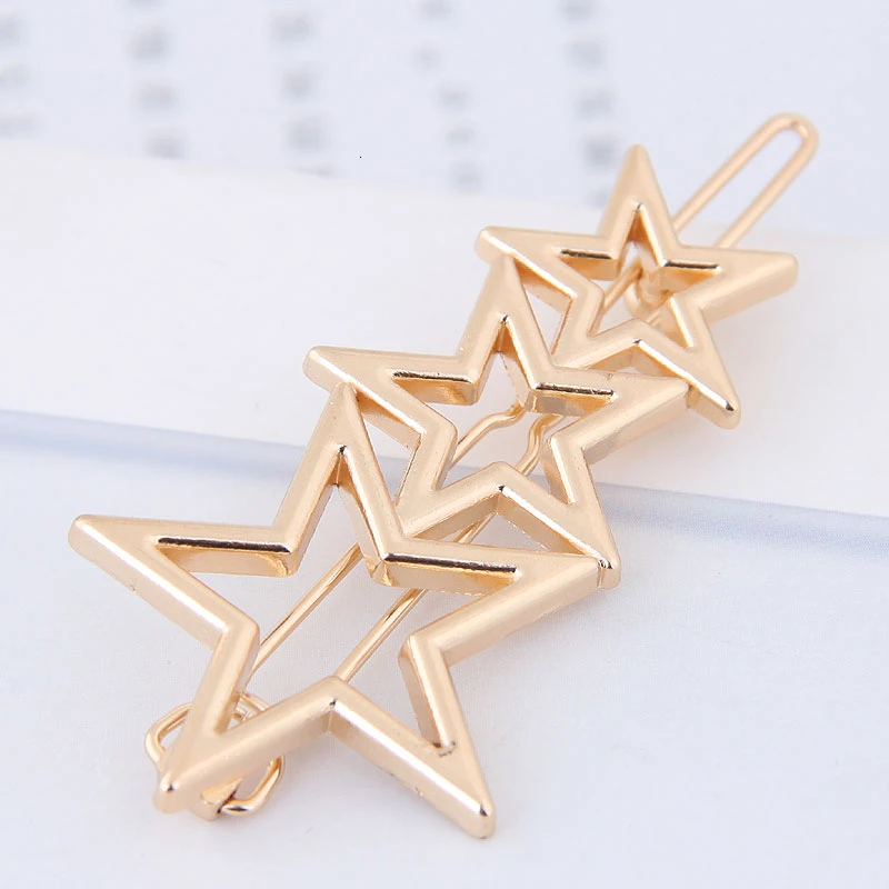 Женские заколки-пряжки для волос простые золотистые и Серебристые в Корейском