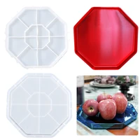 silicone round shape mold geometric shape fruit plate resin molds home decorative practical mold for diy crystal resin mould