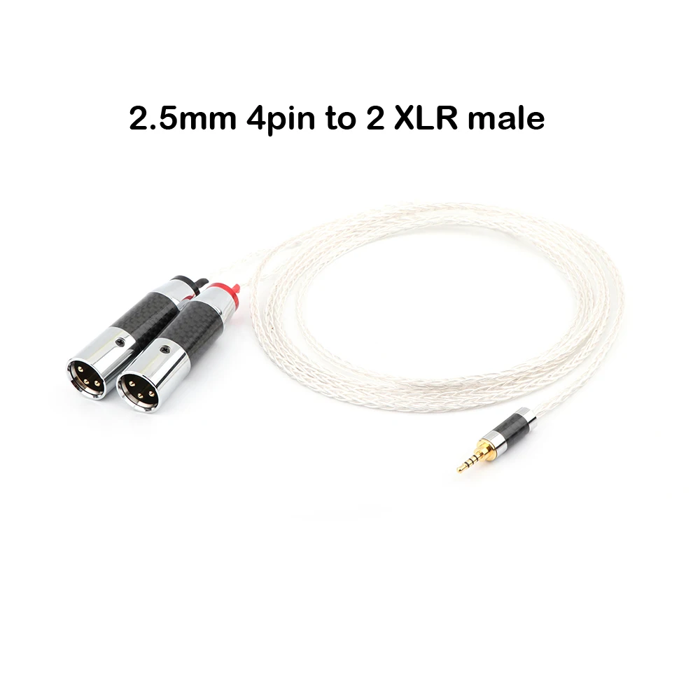 

HIFI 8 ядер OCC посеребренный 4,4 мм/3,5 мм/2,5 мм TRRS сбалансированный двойной 2x 3-контактный XLR сбалансированный Мужской Аудио Кабель-адаптер