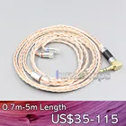 LN006713 XLR 4,4 мм 2,5 мм 16 ядер посеребренный OCC смешанный кабель для наушников Sennheiser IE8 IE8i IE80 IE80s металлический штифт