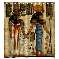 egyptian pyramid wall art decoration waterproof bathroom partition curtain home accessories