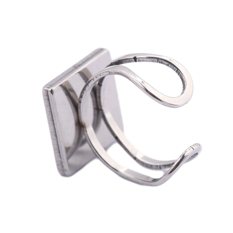 3 шт. кольцо кабошон базовая пустая Камея плоские настройки Нержавеющая сталь