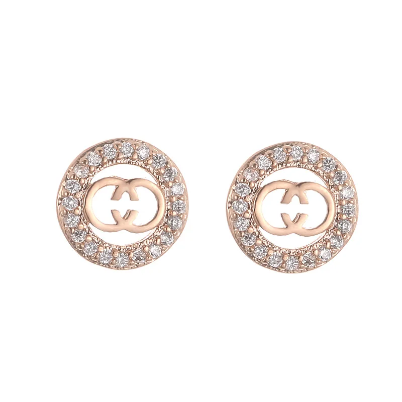 

DE133 Fashion Delicacy Elegant Creative 4A Zircon Circle Ear Stud GIRL'S Gift Party Banquet WOMEN'S Jewelry Earrings 2021
