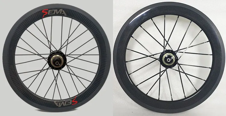 Углеродное колесо Brompton супер светильник 16''349 SEMA TPI керамический подшипник Hubsmith концентратор 2 скорости пользовательское колесо велосипеда o.l. D 74/112 мм