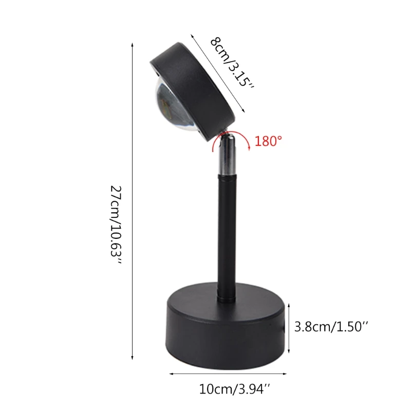 

Night Light Projector Led Lamp 180 Degree Rotation Sun Sunset Projection Lamp for Living Room Home Party Bedroom Decor