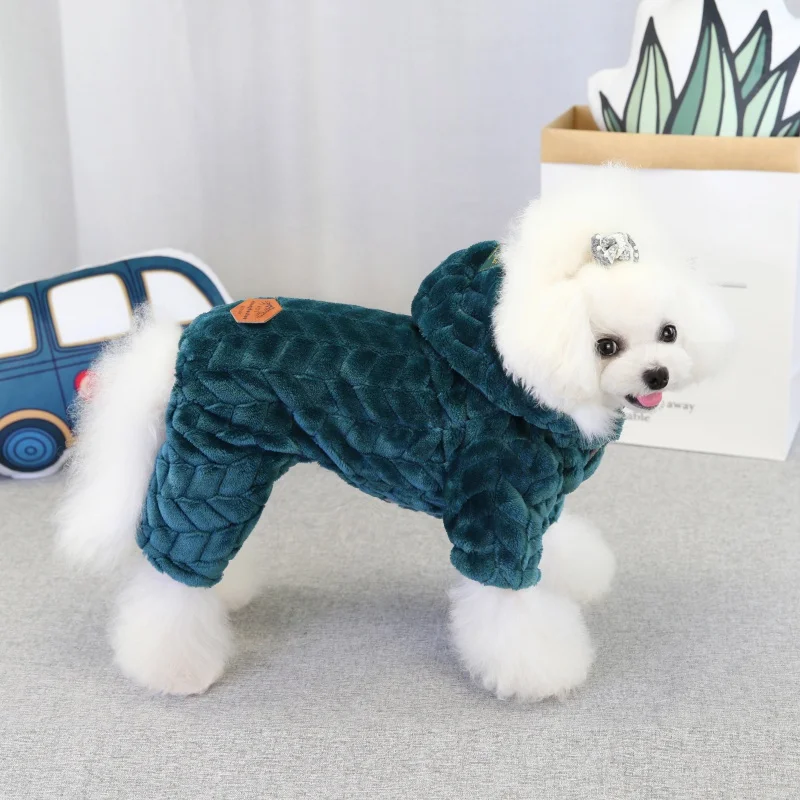 

Winter Dog Clothes Pet Jumpsuits Clothing For Puppy Pet Warm Thicken Clothing For Yorkshire Teddy Doggie Outfit Dog Supplies