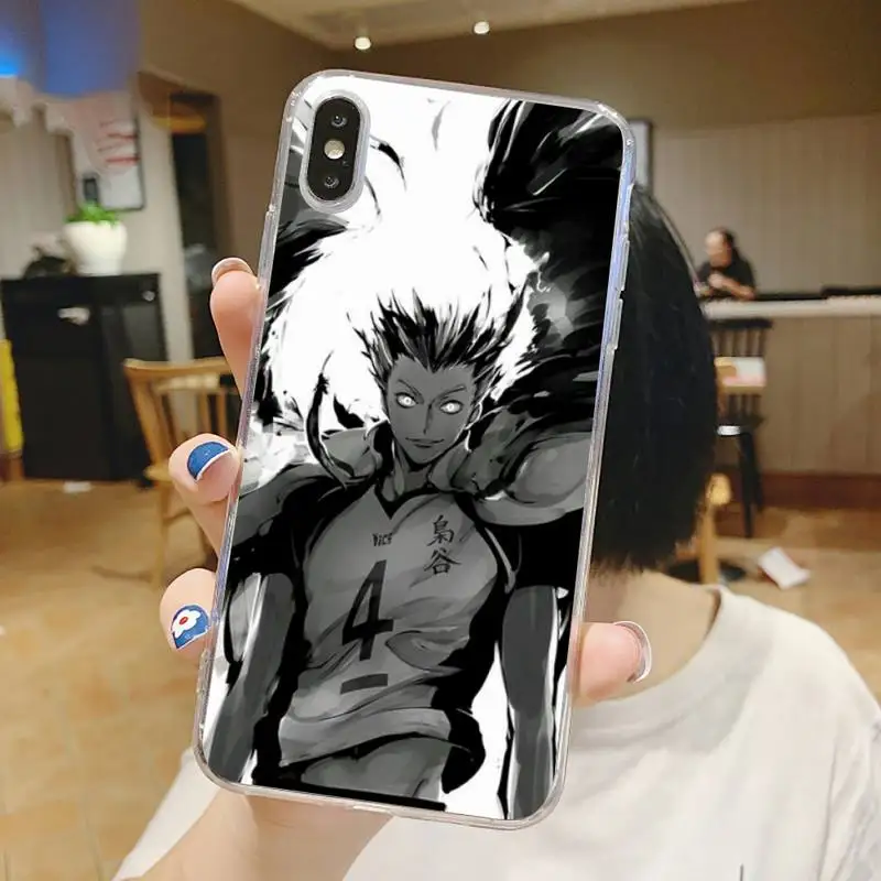 

Haikyuu Bokuto Koutarou anime Phone Case Transparent for iPhone 6 7 8 11 12 s mini pro X XS XR MAX Plus