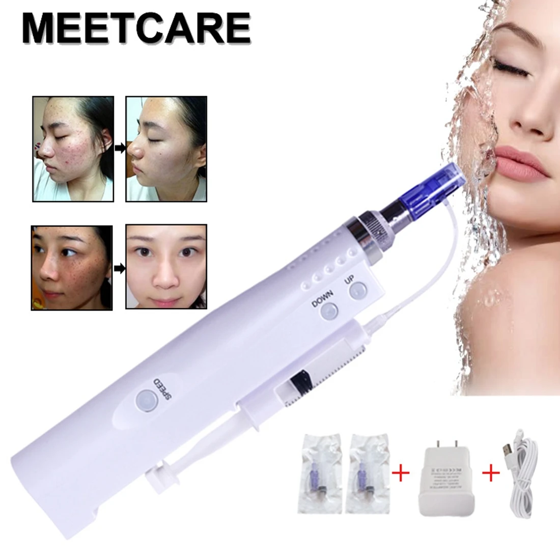 

Hydra Injector Derma Pen Nano Water Mesotherapy Microneedle Dr Pen Mesogun Needles Injection Dermapen Facial Machine CE