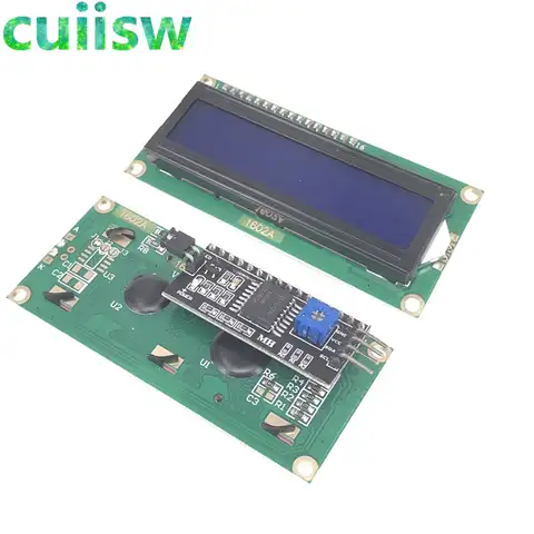 Модуль ЖК-дисплея 1602 + I2C LCD 1602, синий экран PCF8574 IIC/I2C для платы адаптера arduino LCD 1602