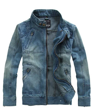 Мужская Повседневная джинсовая куртка с капюшоном моющаяся со съемной шапкой