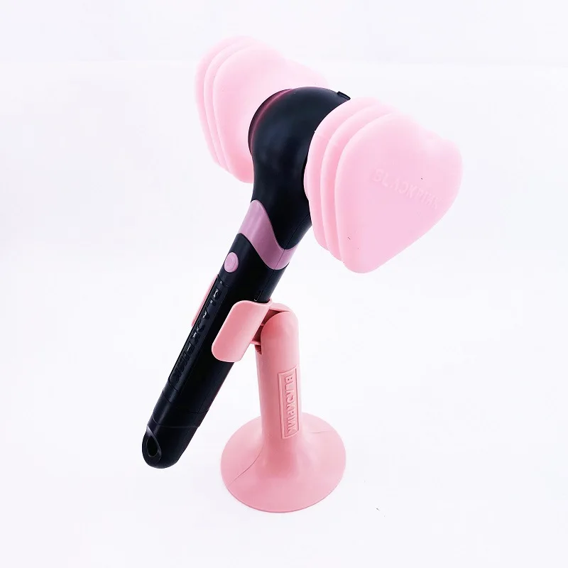 Palo de Cheer oficial de color negro y rosa, martillo de polvo est&aacute;ndar de plata, palo de Cheer negro y rosa, juguete oficial para regalos-5