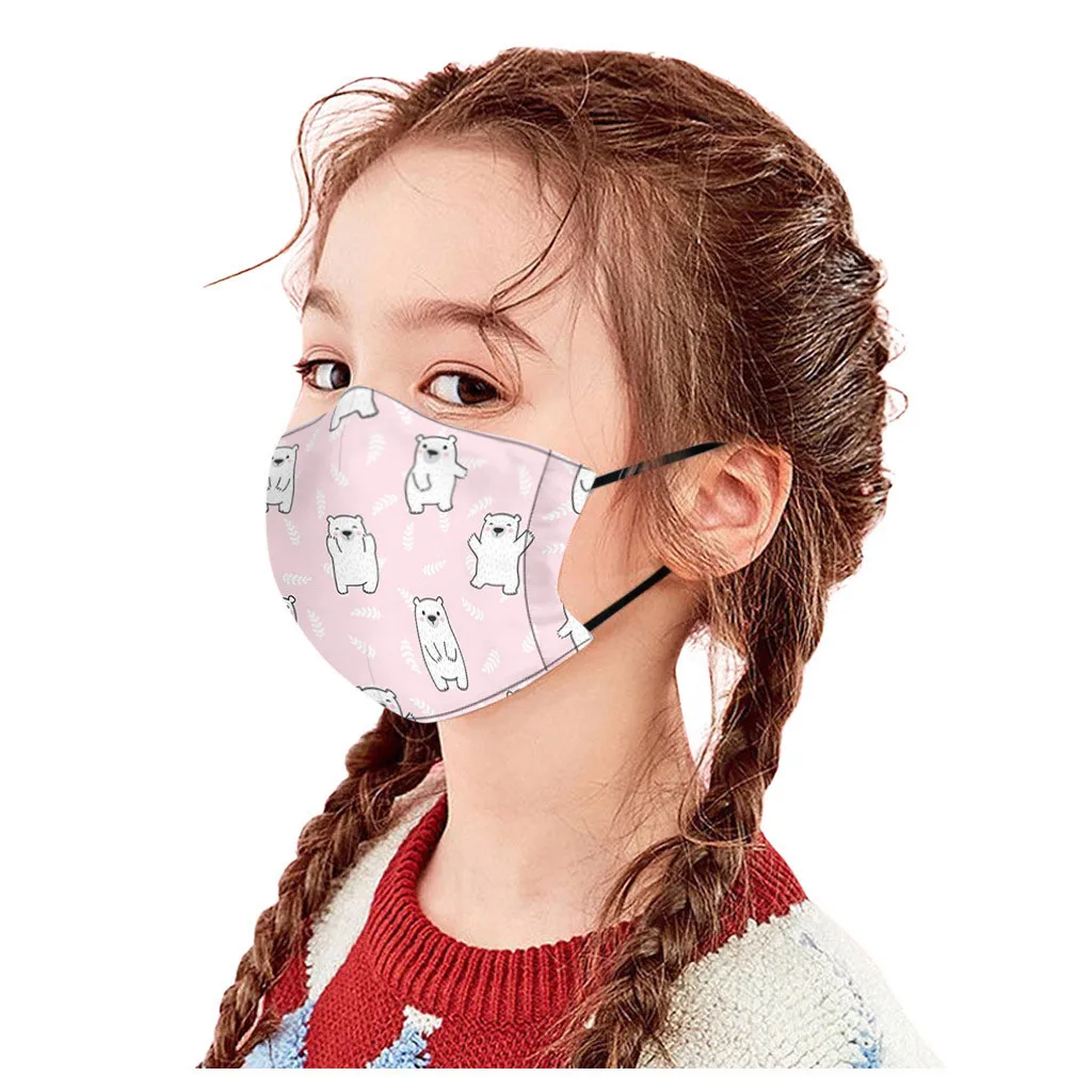 

Child Kids Baby Breathable Filter Safet Protect Thin Type Mask Cartoon Mask Face Mouth Cover Unisex Washable Facemask