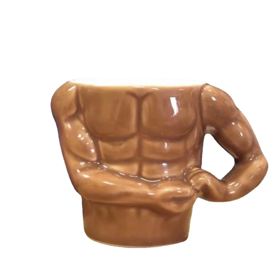Muscle Mug High-value Drinking Cup Creative Ceramic Cup Office Milk Coffee Mug Abdominal Styling Cup Kawaii Hunk Mug Tea Cup