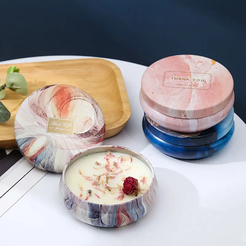 Жестяные банки для пожилых Ароматизированная свеча помогает успокоить нервы и