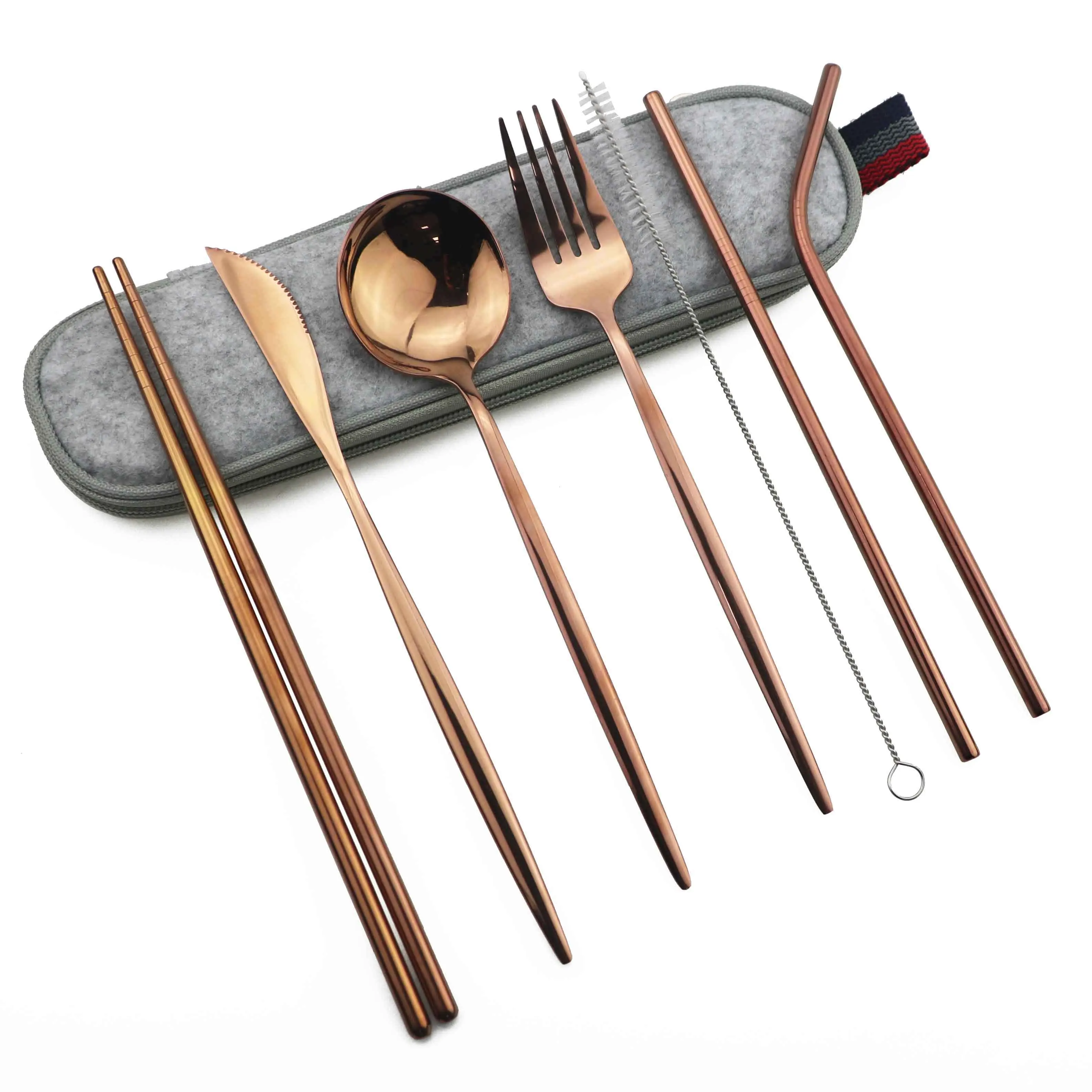 Набор столовых приборов из нержавеющей стали 304 8 шт. с чехлом | Дом и сад