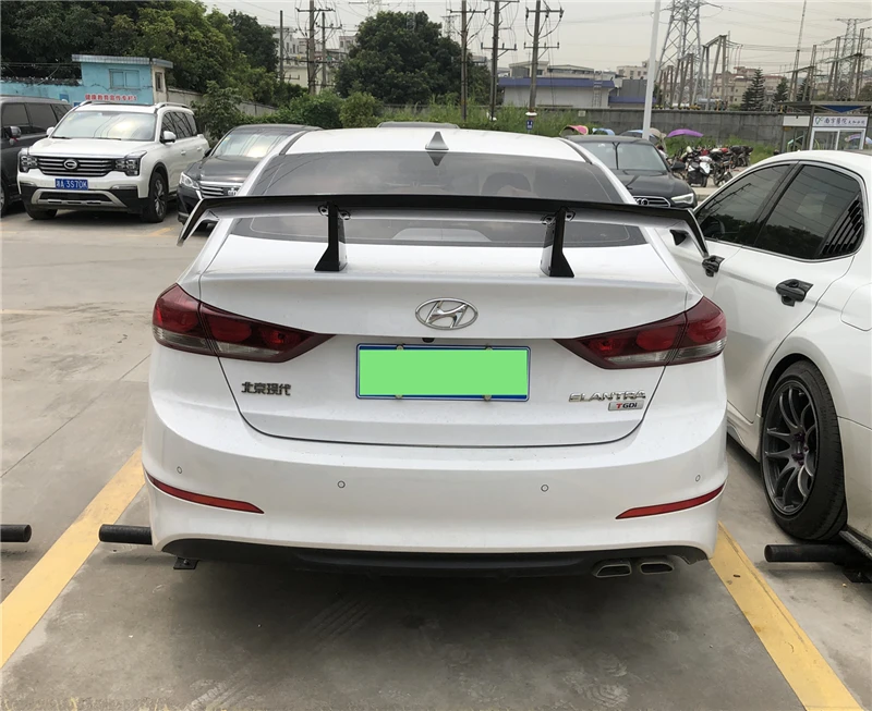 Использовать для hyundai Elantra Avante спойлер 17 18 19 20 лет ABS Пластиковый материал заднее крыло EX стиль спортивные аксессуары